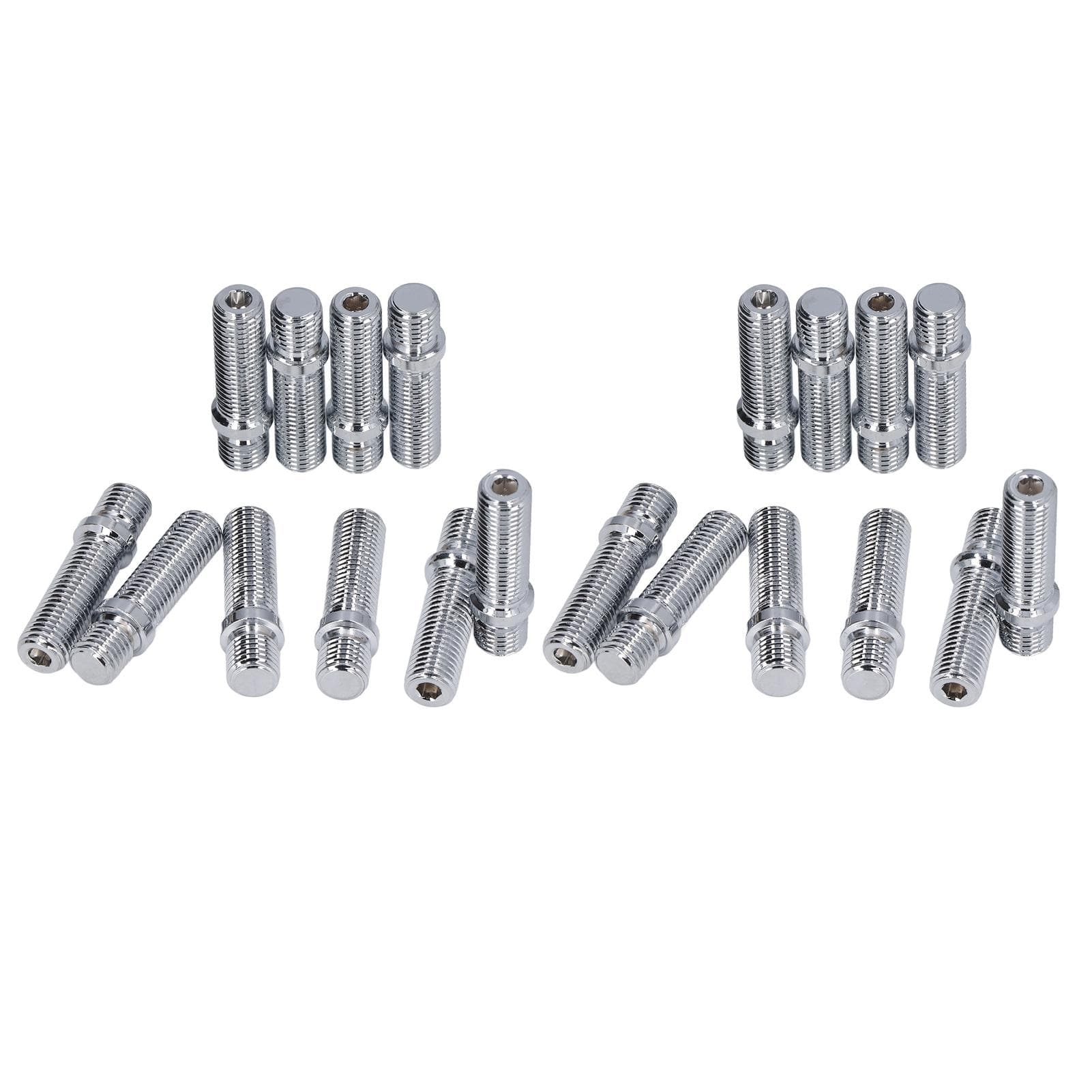20pcs Wheel Conversion Stud 50mm Length 33mm Shank Wheel Screw Adapter Replacement for M12x1.25 to M12x1.5