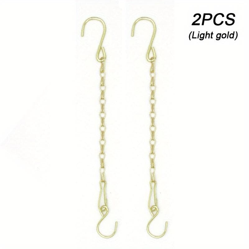2Pcs Classic Metal hanging chain multi-purpose removable adjustable double holder for indoor living room balcony ornaments hanging