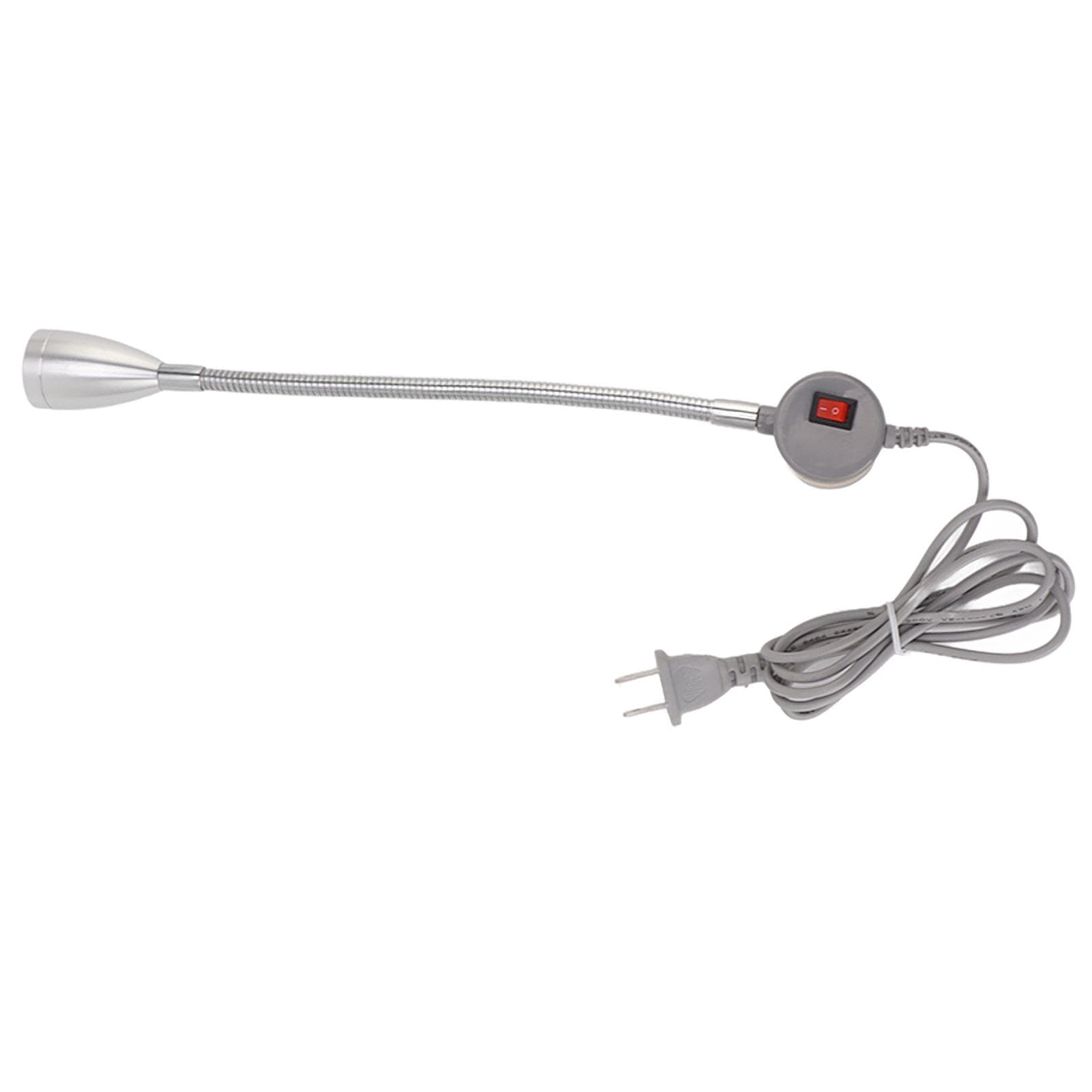 Sewing Machine Light Flexible Gooseneck Sturdy Aluminium 55in Power Cord LED Work Light for US Plug