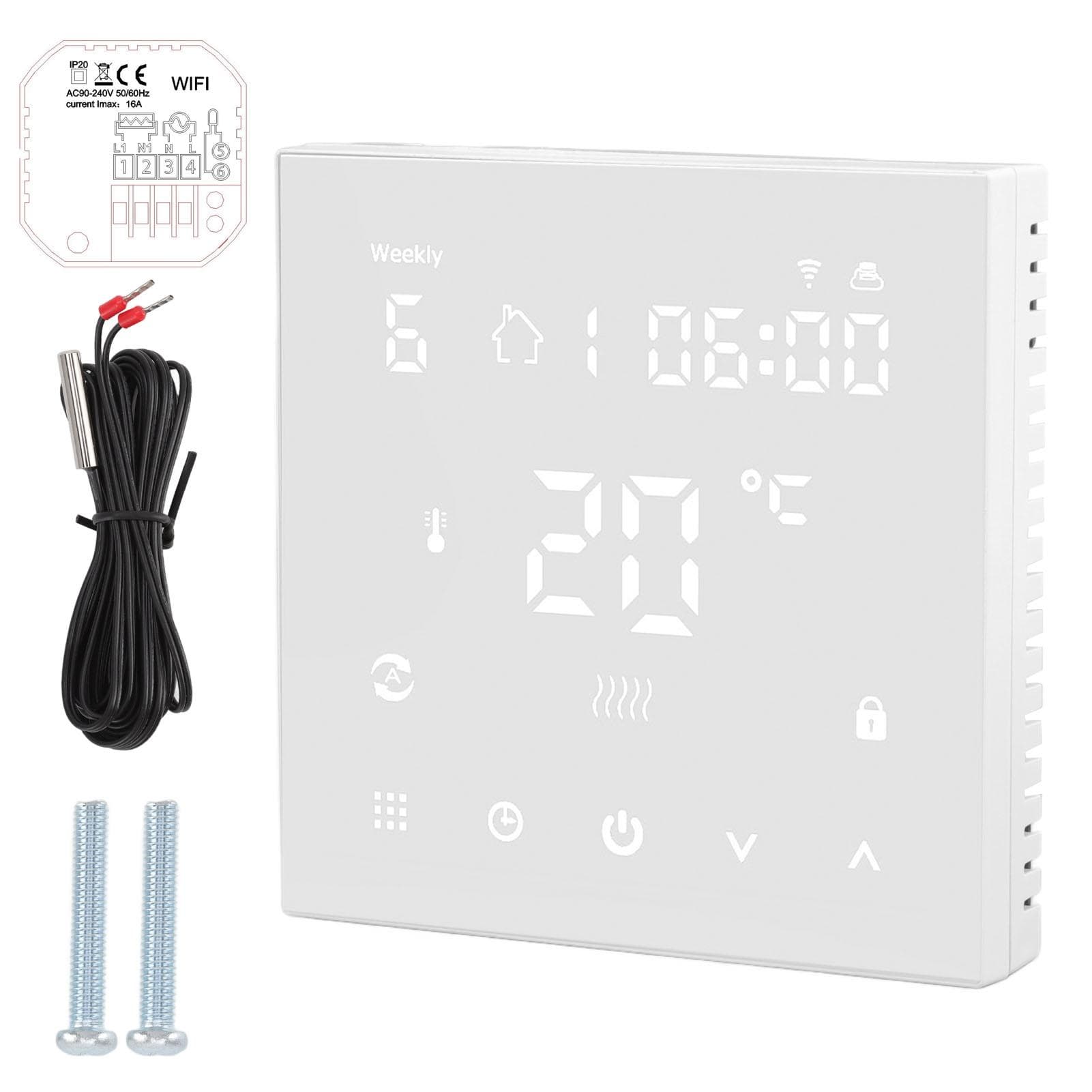 Smart Thermostat Touch Screen WiFi Timing Switch Mobile Phone Control Digital Display Thermostat