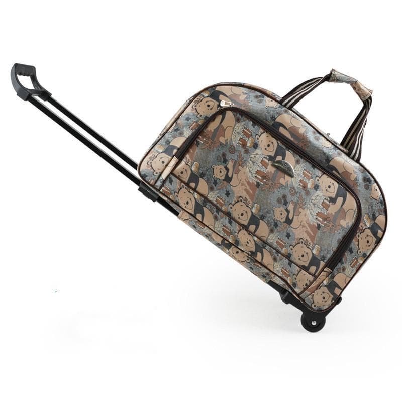Trolley Bag Female Large Capacity Trolley Bag Travel Bag Handbag Tow Bag Luggage Bag Male None light grey