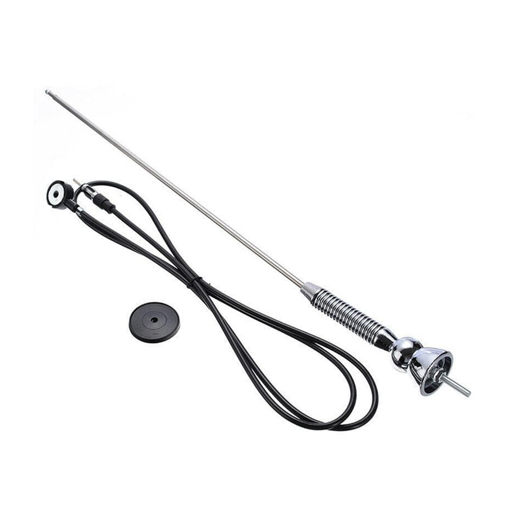 45 Inch Car Power Antenna Mast Kit AM/FM Radio Signal Roof Aerial Antenna Silver