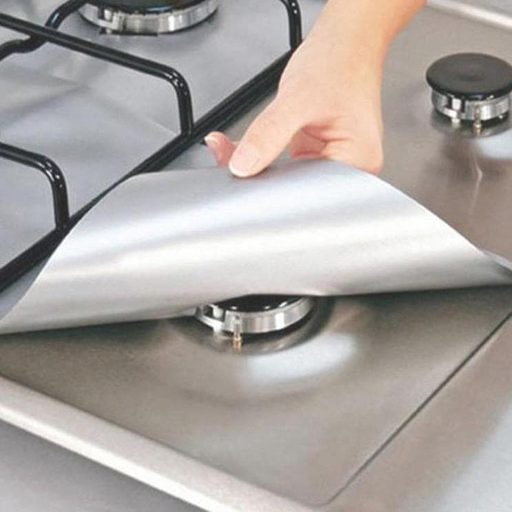 4-Pack Teflon Gas Stove Protective and Oil-Proof Cleaning Pads in Stock
