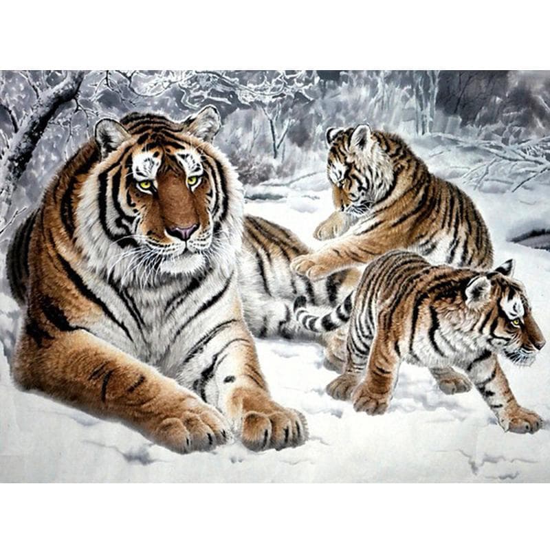 Animals Tiger Diamond Painting Diamond Embroidery 5d Diy Diamond Mosaic 20X30CM