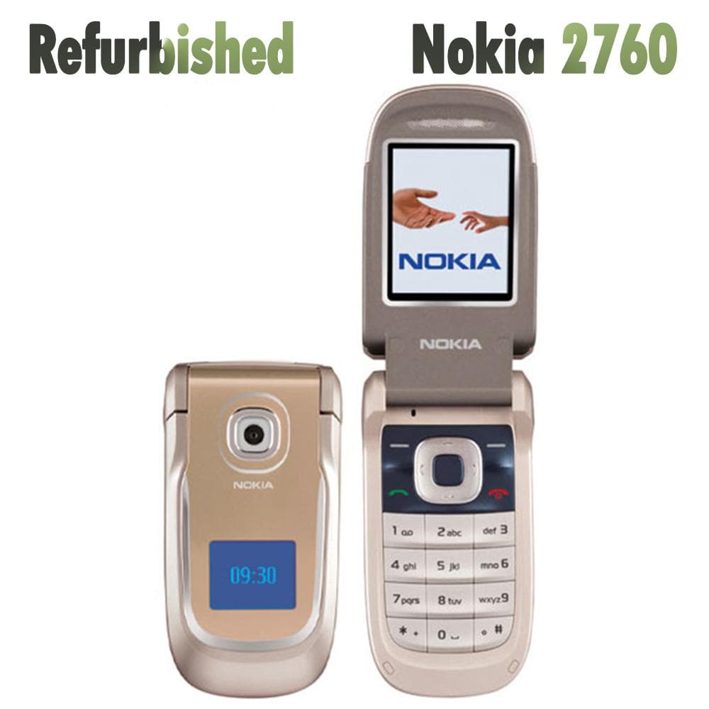 Refurbished Nokia Original Nokia 2760 Mobile Phone With 1 SIM 1 Battery 1 Charger blue