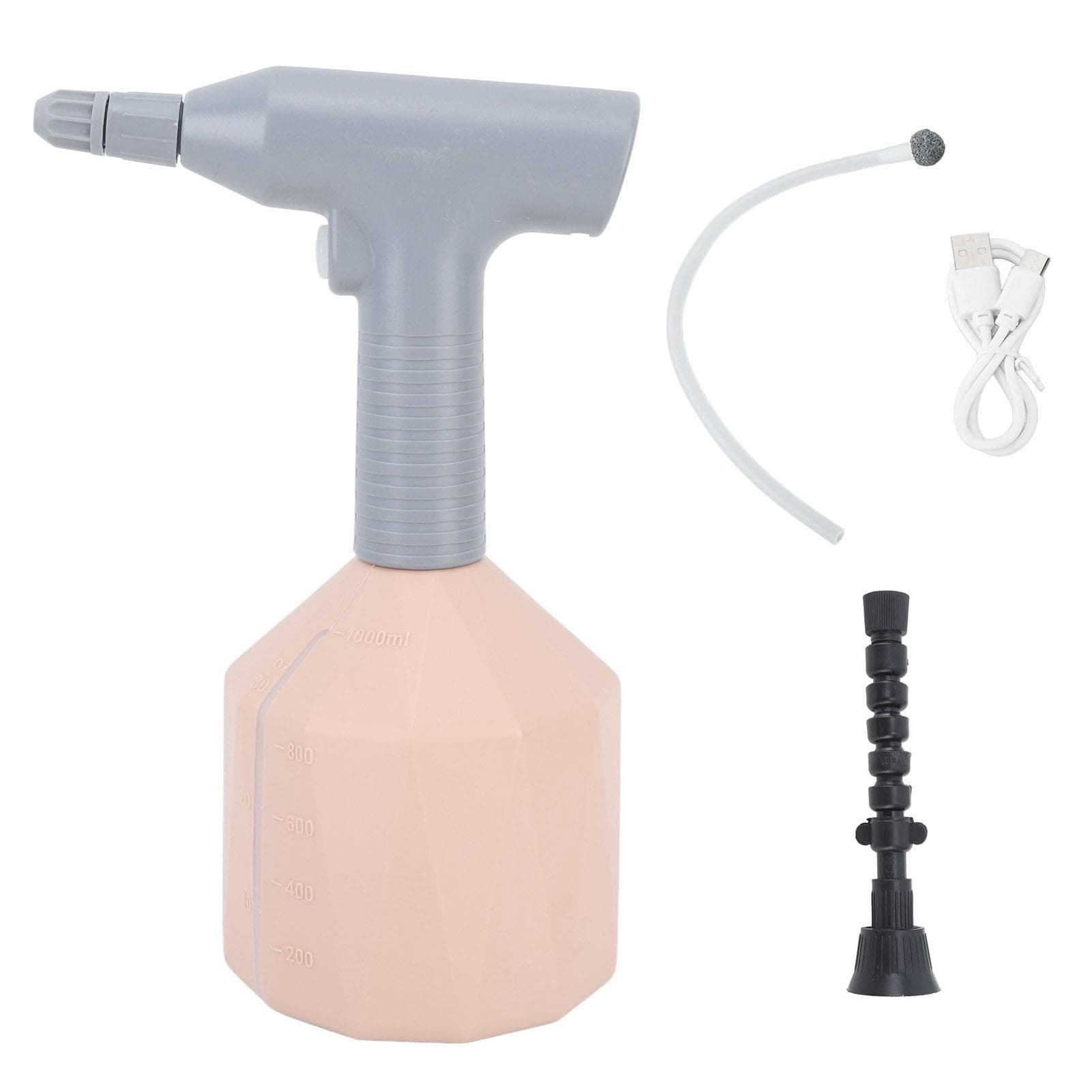 Automatic Plant Mister Spray Bottle Electric Spray Bottle Cordless Electric Garden Sprayer Watering pink