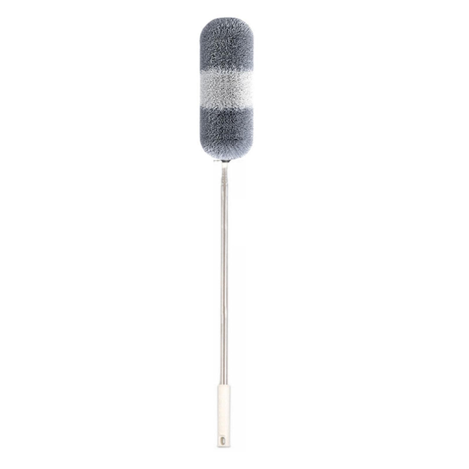 Retractable Duster Fine Fiber Detachable Flexible Head Stainless Steel Telescopic Rod Cleaning Dust grey white