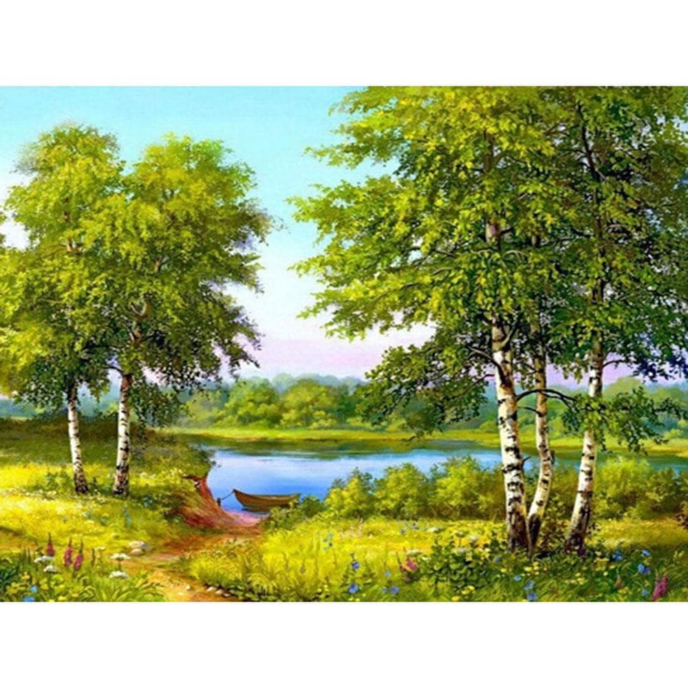 5D DIY Diamond Painting Forest Landscape Embroidery Cross Stitch Rhinestone Mosaic Home Decor 20X30CM