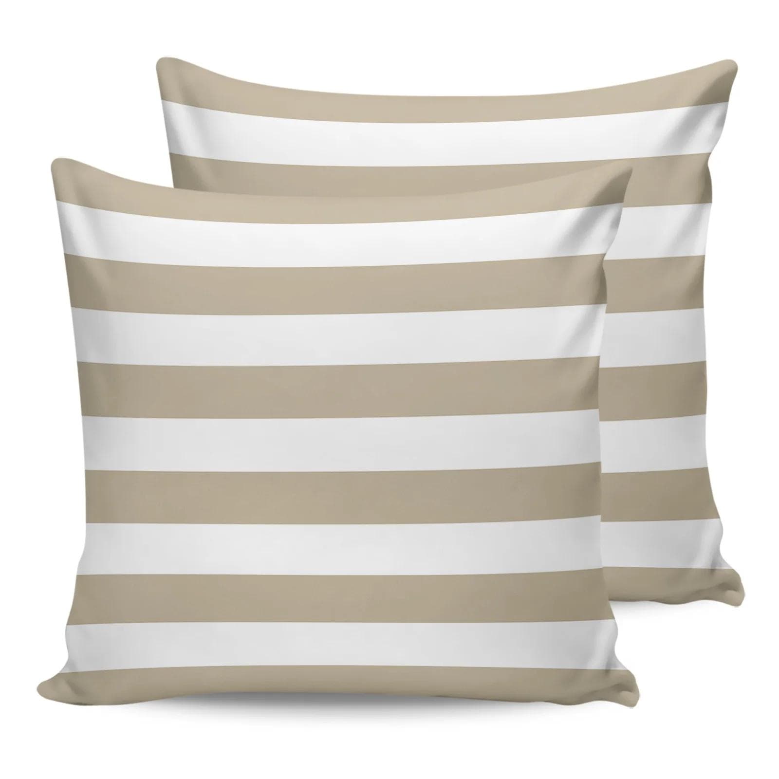 Navy Blue White Stripes Waterproof Pillow Cover Home Office Decoration Pillow Case Chair Sofa Cushion Cover 60 x 60cm x 4