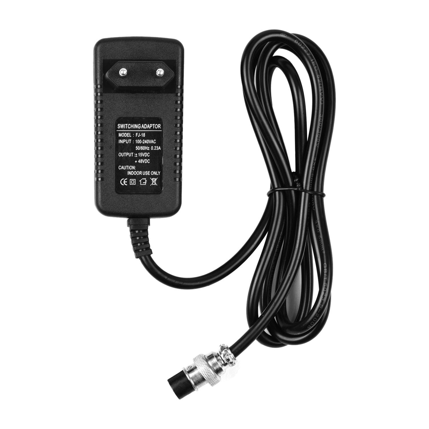 Mixing Console Mixer Power Supply AC Adapter 15V 230mA Universal 4-Pin Round Connector for 16 EU Plug black