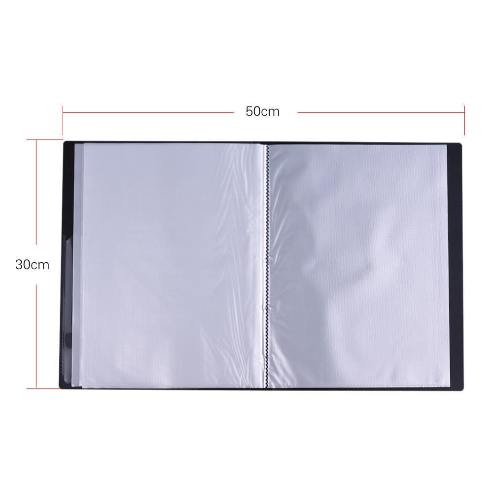 Music Sheet Score File Paper Documents Storage Folder Holder Plastic A4 Size 40 Package Pockets black