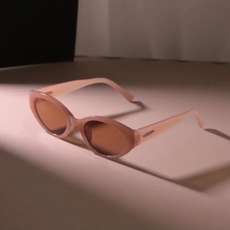 Small Frame Oval Sunglasses Women Men Designer Brand Sun Glasses Female Mirror Colors Luxurious Black Fashion Other