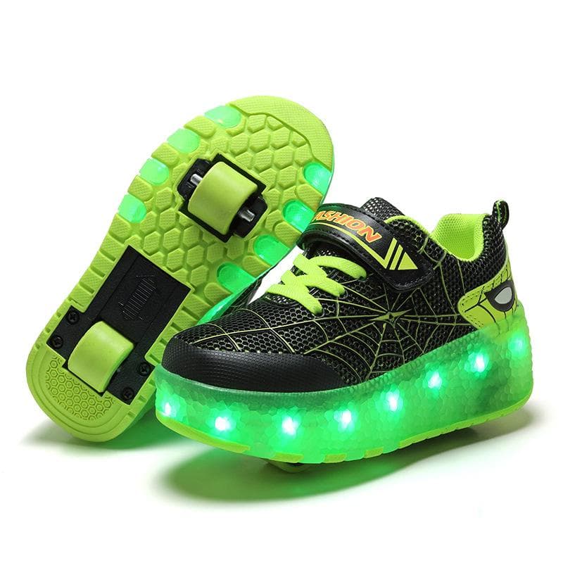 New USB Charging LED Flash Runaway Shoes Double-wheel Men's and Women's Children's Wheel Shoes 33