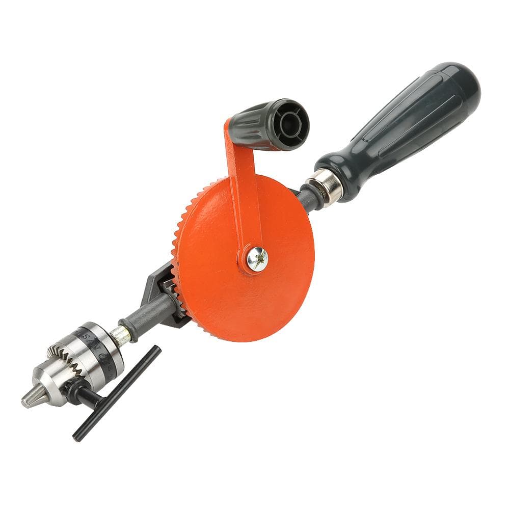 14 Portable Hand Crank Drill Mini Manual Drill with Double Pinions for Wood Plastic