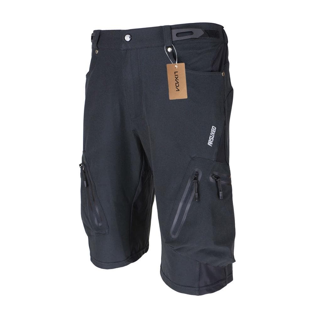 Lixada Baggy Shorts Cycling Biking Pants Breathable Sports Loose Fit Shorts Outdoor Casual Cycling M! black