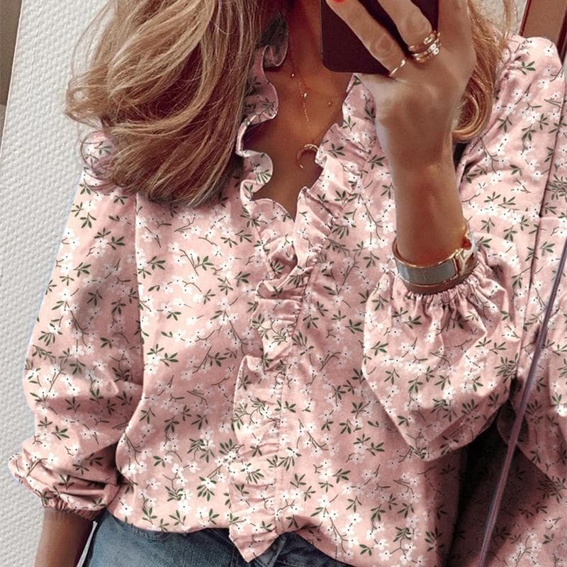 YYFS Women's Fashion Casual Summer Spring Long Sleeve Blouses & Shirts L pink