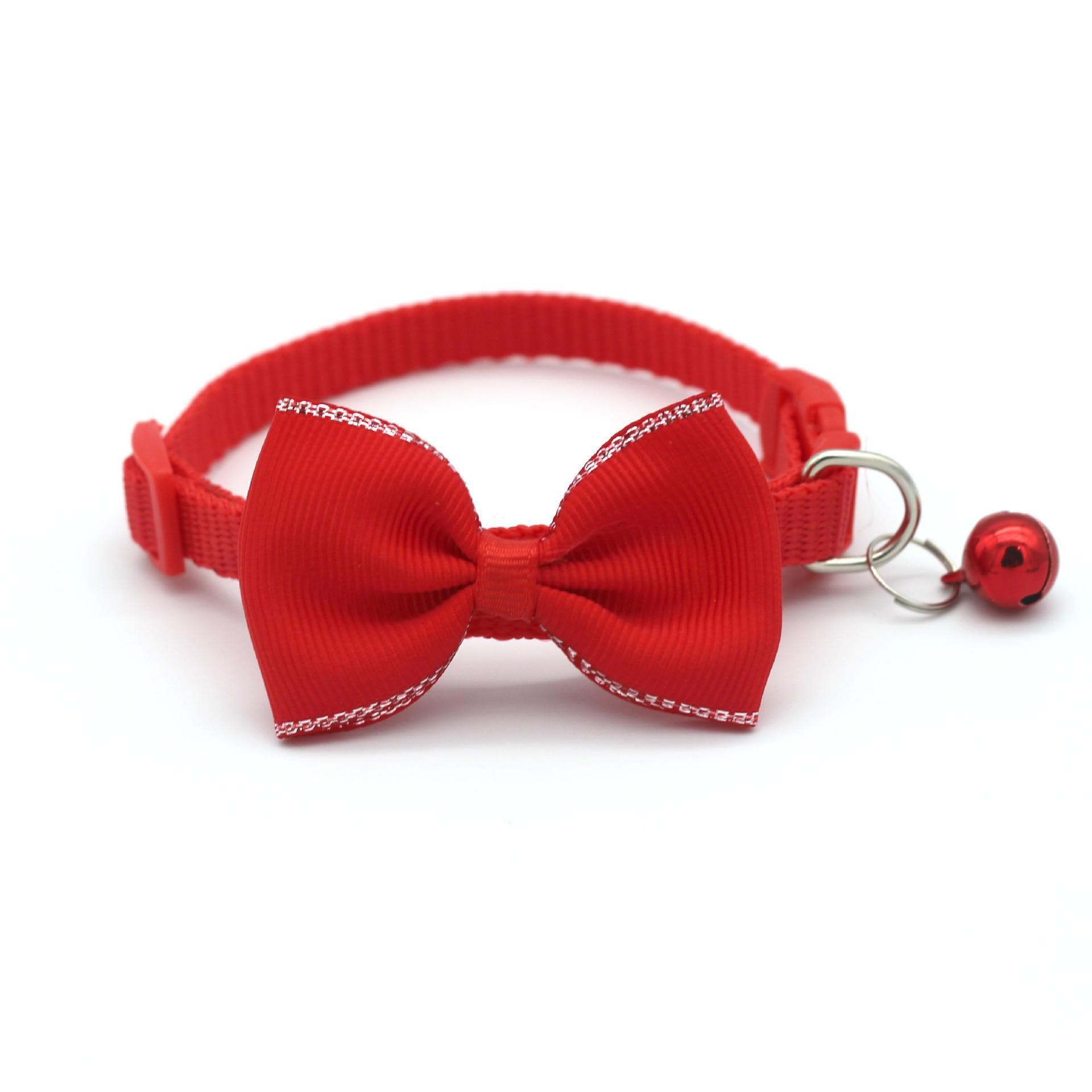 Pet Collars New Pet Bow Bell Collars Cute Cat Collars Pet Supplies Multicolor Adjustable Pet Dressing Tool Pet Accessories red