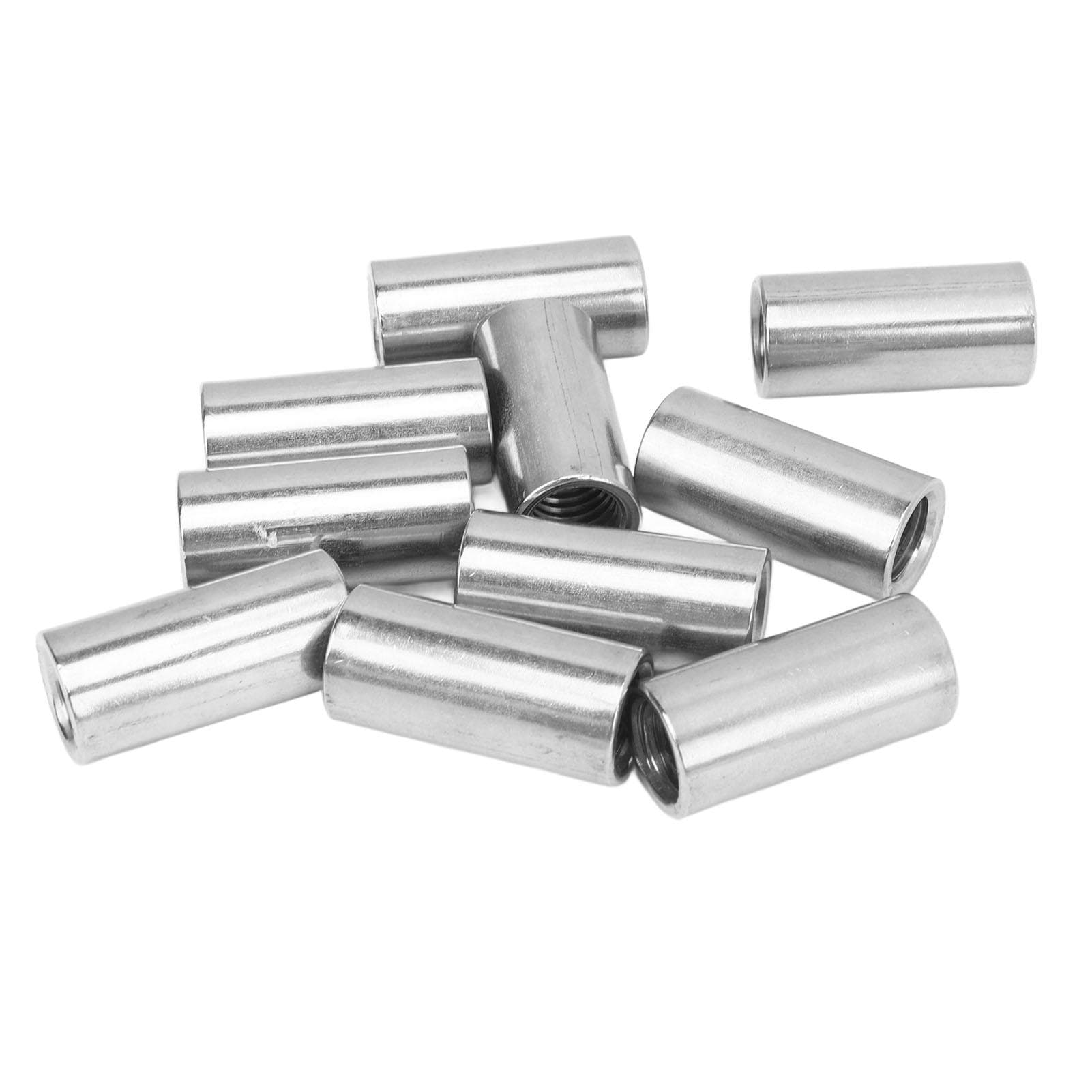 10PCS Round Connector Nut Female Thread M10 X 1.5 14 L30mm Stainless Steel Coupling Nut for