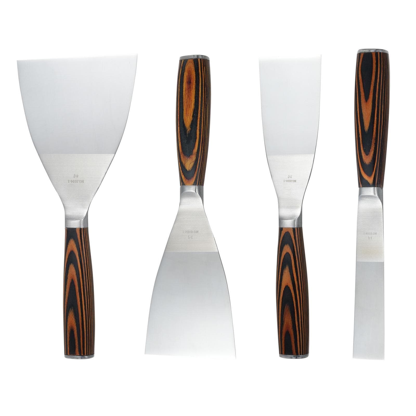 PENGGONG 4 PCS Putty Knife Scraper Stainless Steel Spackle Knife Set (1234in) Paint Scraper Tool 4 Pcs