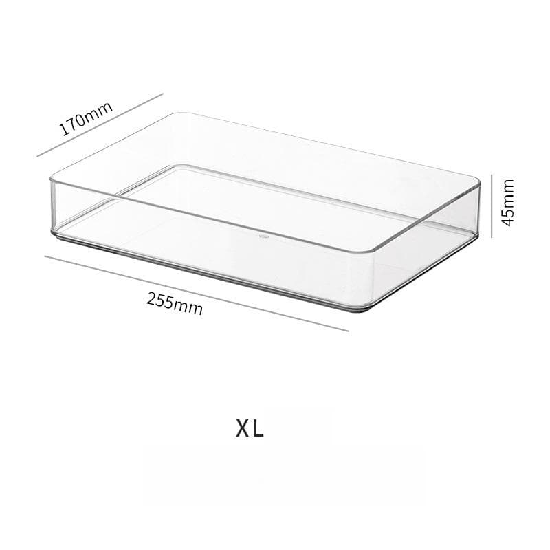 1Pcs Transparent Box Storage Organizer Desktop Storage Box Container Drawer Organizer Table Jewelry Box Makeup Organizer Boxes XL transparent