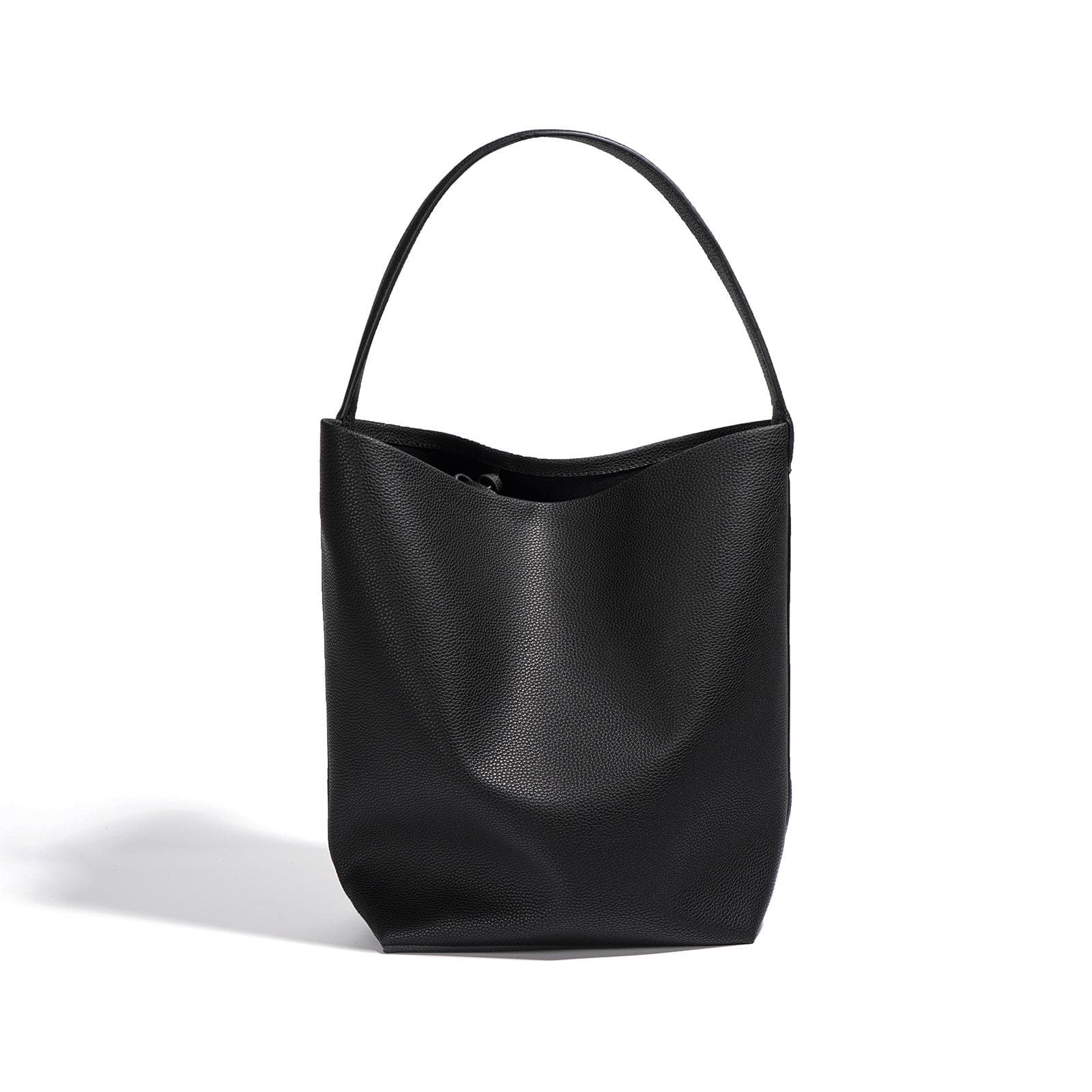 Leather Bucket Bag for Women Commuting Large Capacity Lazy Style One-shoulder Armpit Big Bag Casual Tote Bag