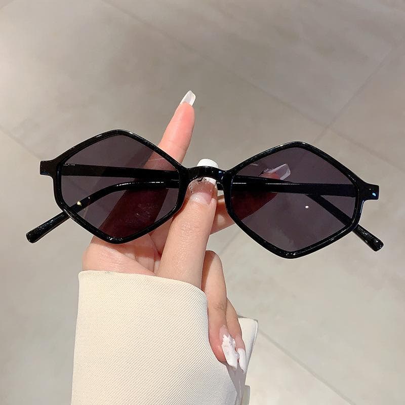 Vintage Luxury Designer Rhombic Sunglasses Women Men Punk Trendy Pink Cool Shades UV400 Protection