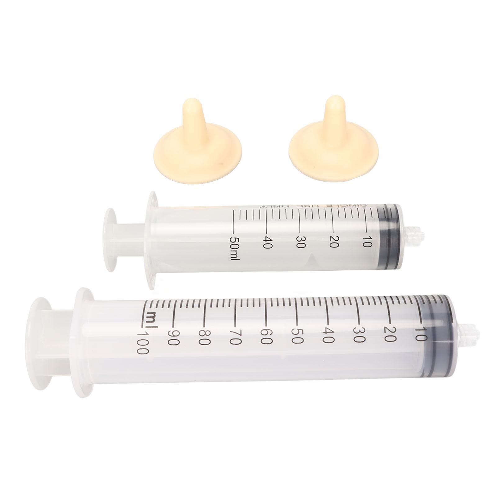 Pet Feeding Nipple Syringe Large Capacity Press Type Pet Syringe with Silicone Nipple for Cats Dogs