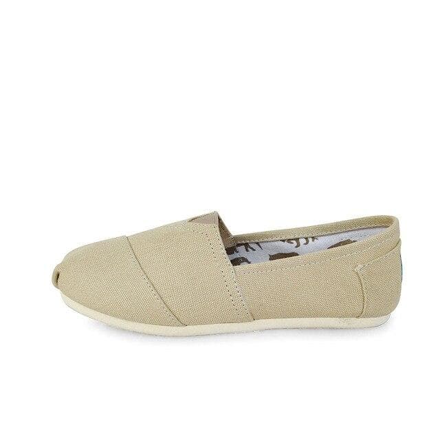 Unisex Classic Comfortable Canvas Shoes Spring and Summer High Quality Casual Breathable Flat Shoes Men's Canvas Shoes 42 khaki
