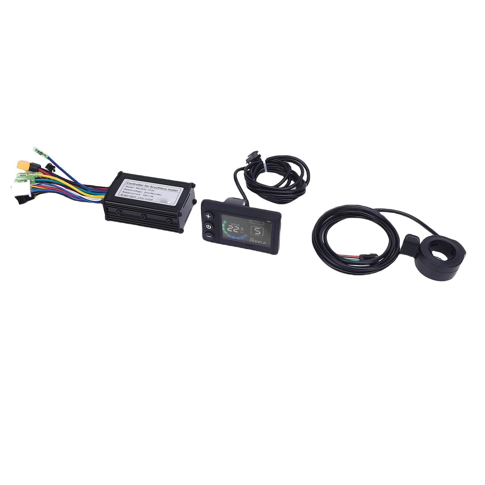 LCD Instrument and Controller Kit 36V 48V 15A 3 Mode Controller with LCD Display 130X Throttle Grip
