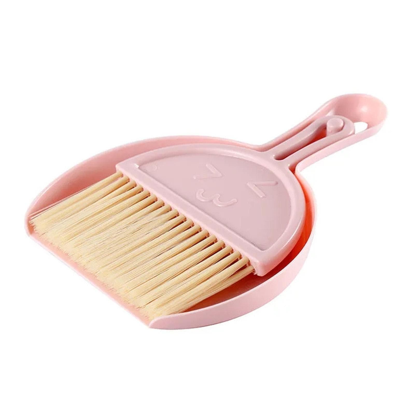 Small Broom Dustpan Set for Home Mini Dustpan Brush Set Handheld Hangable Whisk Broom for Table