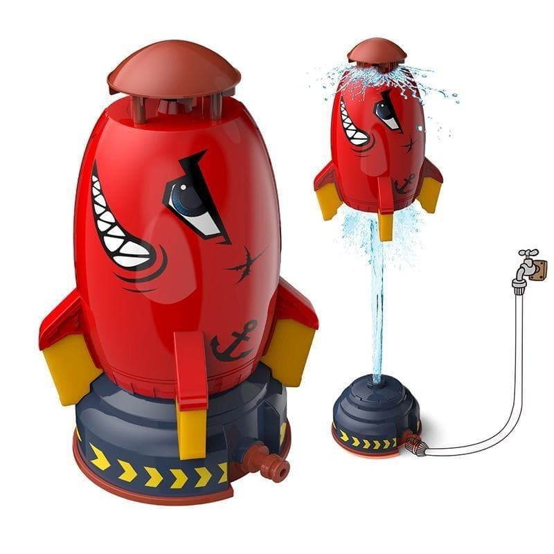 Rocket Launcher Toys Outdoor Rocket Water Pressure Lift Sprinkler Toy Fun Interaction In Garden Lawn Water Spray Toys for Kids red