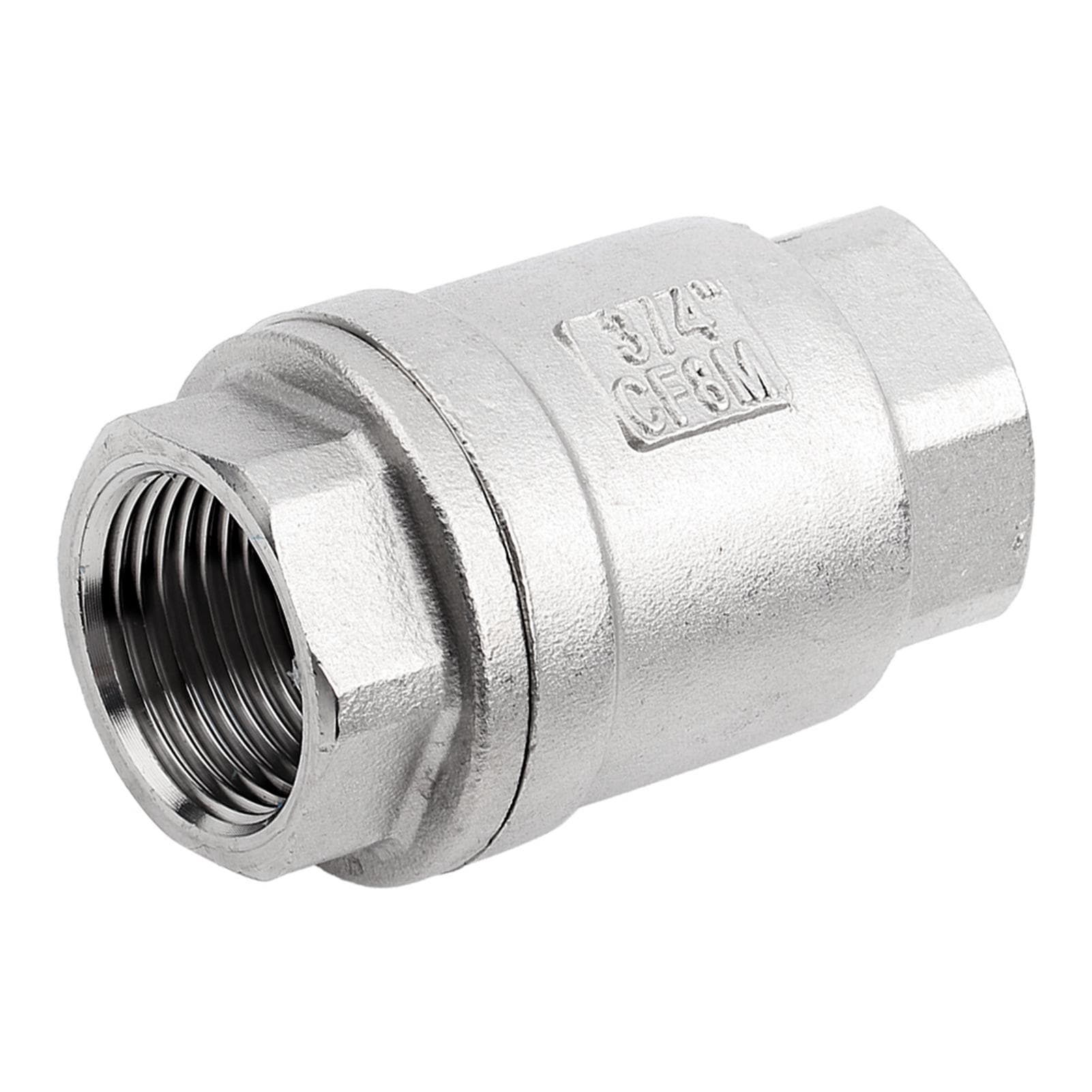 34  Female Thread in Line Spring Check Valve Stainless Steel Vertical Valve WOG 1000