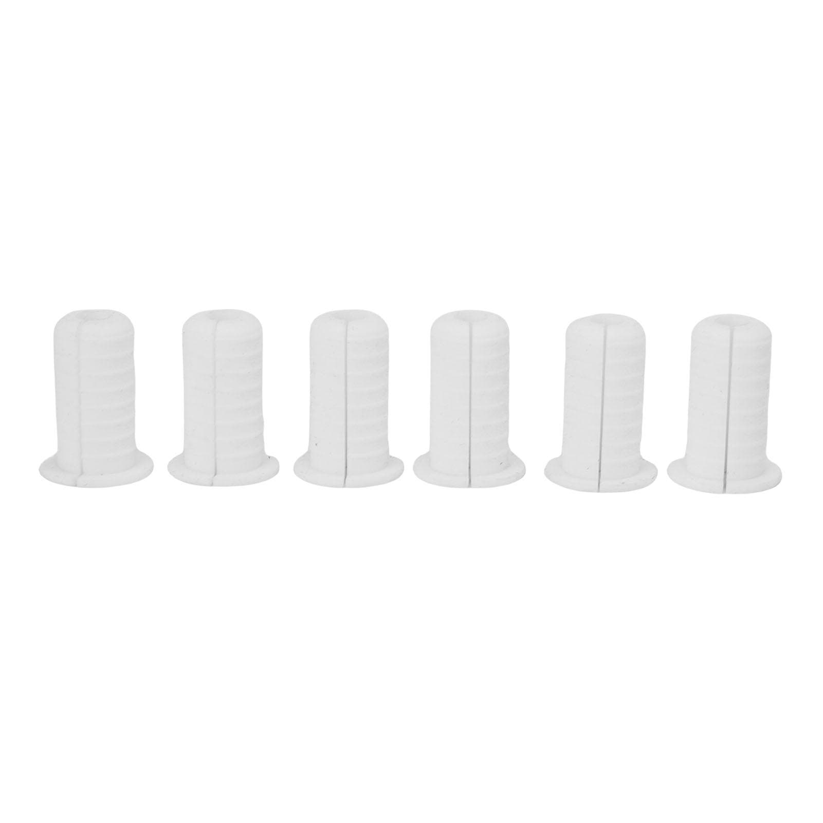 6Pcs Satellite Cable Grommet Set Rubber 7mm Hole Diameter 3/4in Outer Diameter Wall Grommet for white
