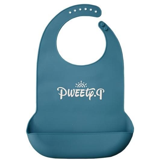 Waterproof Adjustable Silicone Adult Bib Flexible Reusable Mess-proof Easily Wipe Clean Senior Elderly Bib L blue