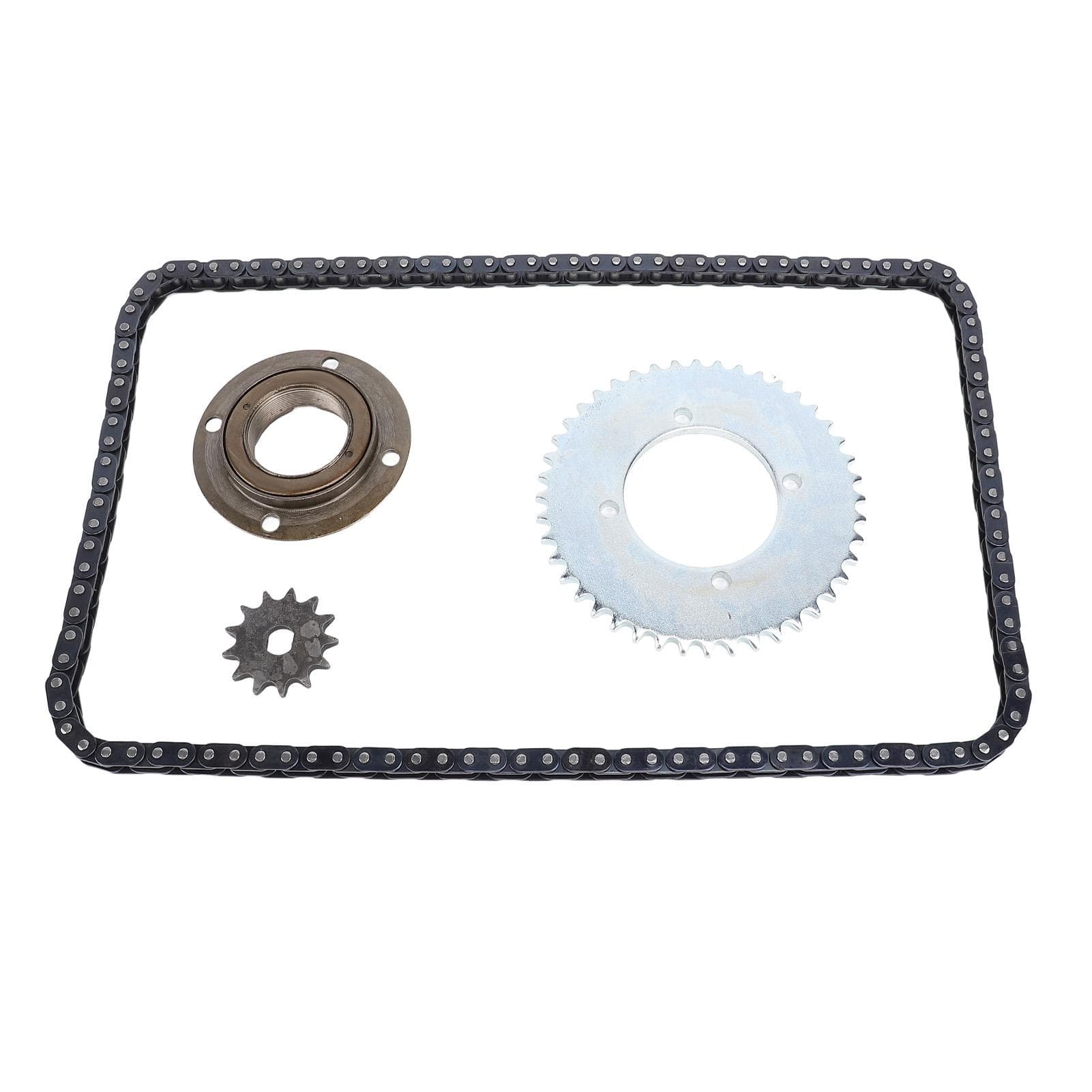 T8F Front Rear Sprocket Chain Kit Steel 120 Links Chain 13T 10mm H Hole Front Sprocket 44T 4 Hole