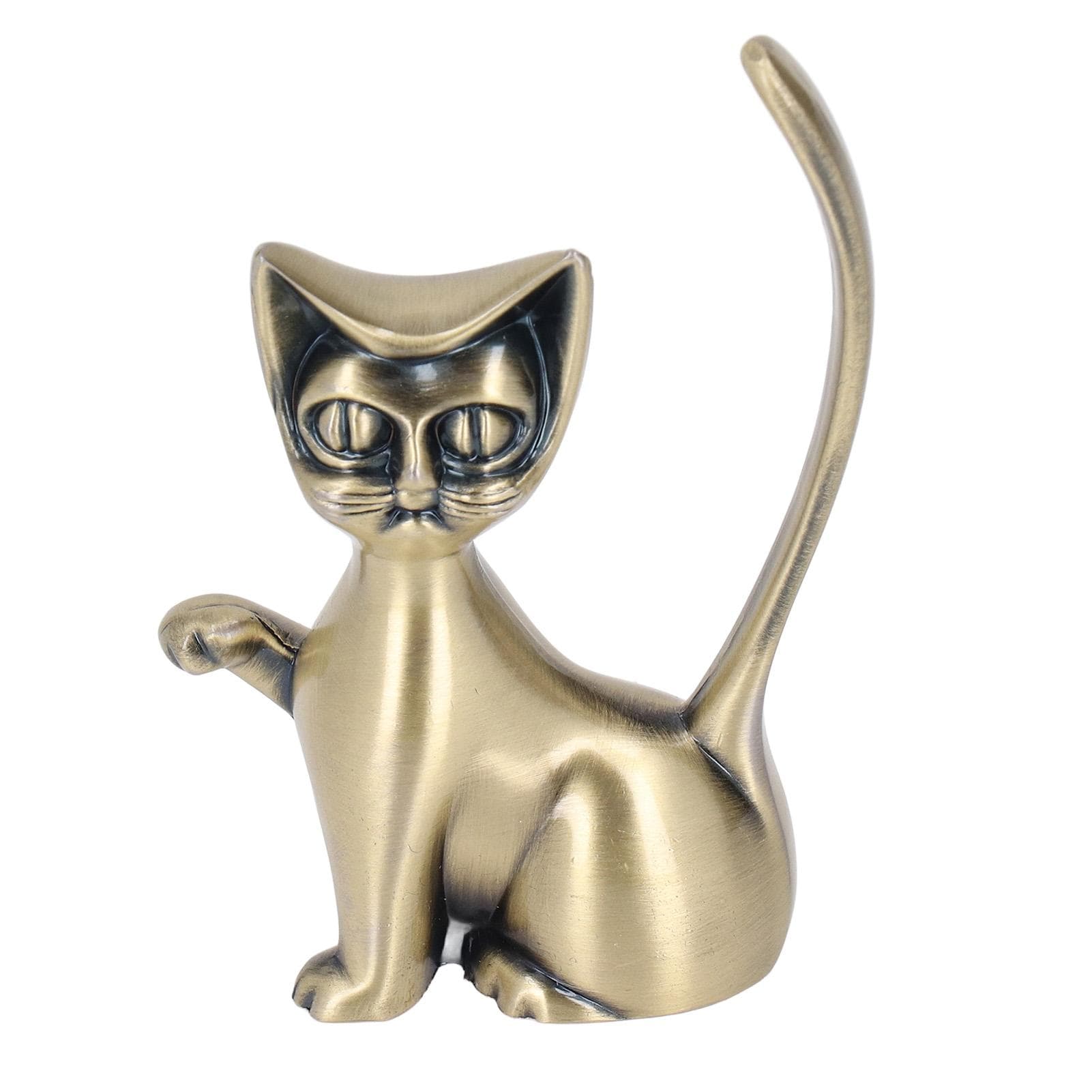 Cat God Ring Holder Cat God Design Zinc Alloy Sturdy Durable Retro Style Ring Organizer for Rings
