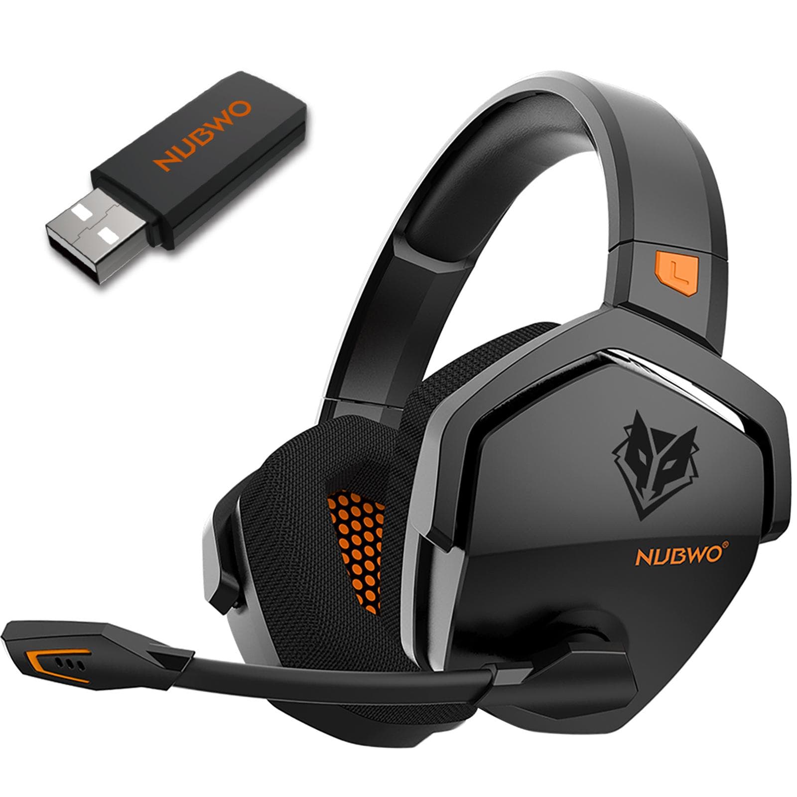 NUBWO G06 Wireless Gaming Headset for PS5 PS4 PC Laptop Noise Cancelling Over Ear Headphones with Mic black