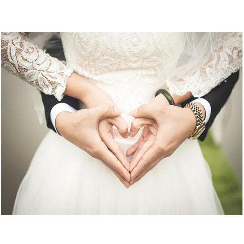 Diamond Embroidery Wedding Decoration Heart Diamond Painting Cross Stitch Rhinestone Home Decoration 20X30CM