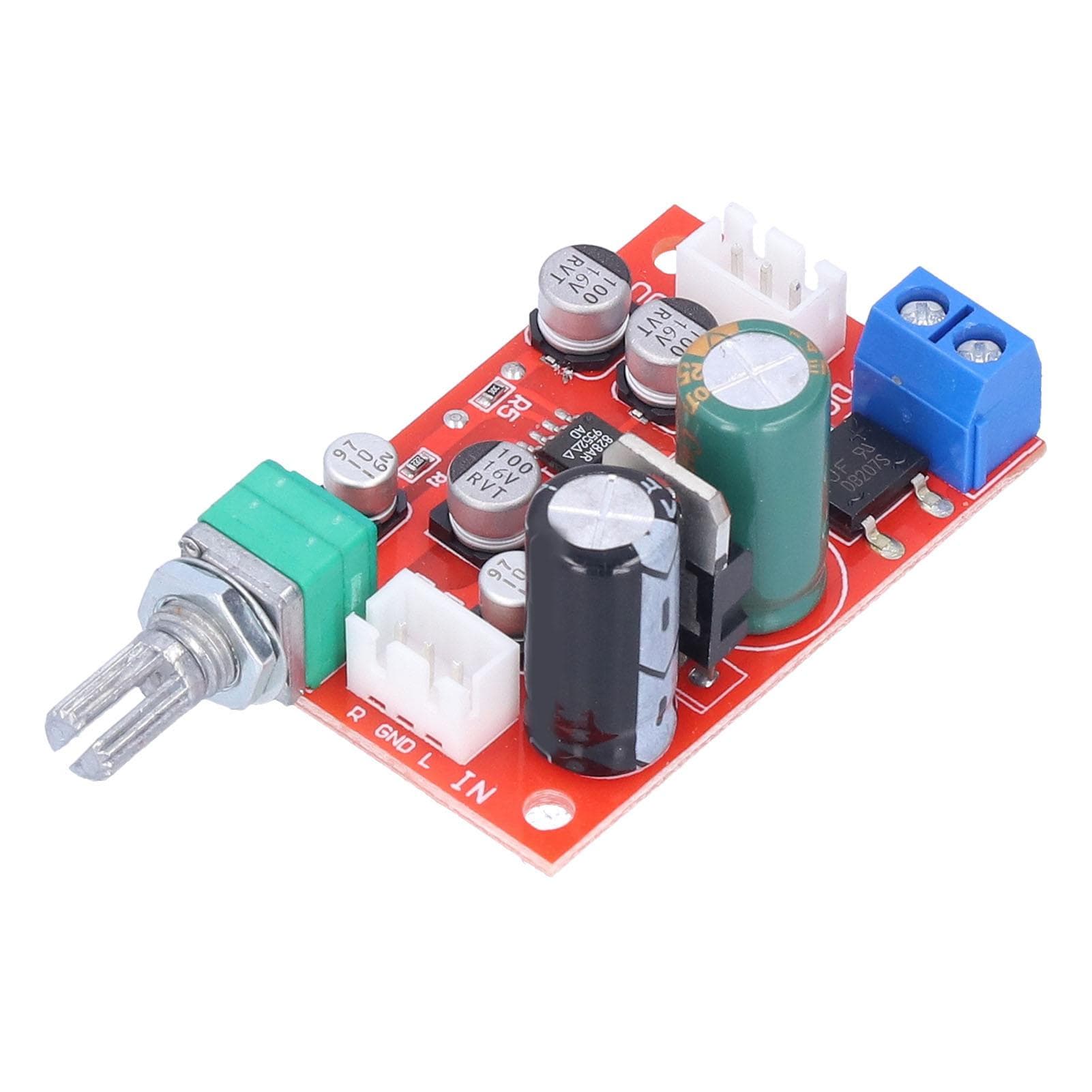 Preamplifier Board Single Power Amplifier Module Subwoofer Amp with Volume Potentiometer AD828