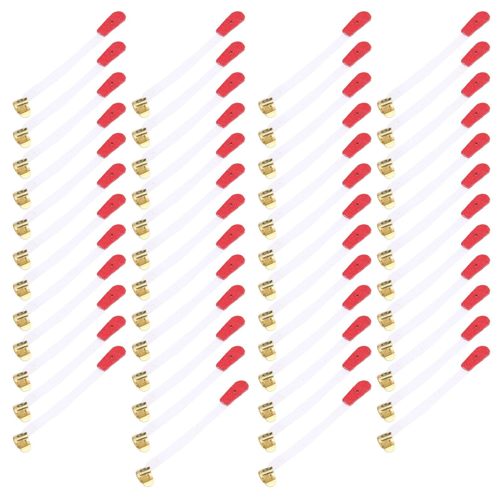 50Pcs Piano Climbing Rope Tuning Bridle Strap with Metal Lock Musical Instrument Repair Tool