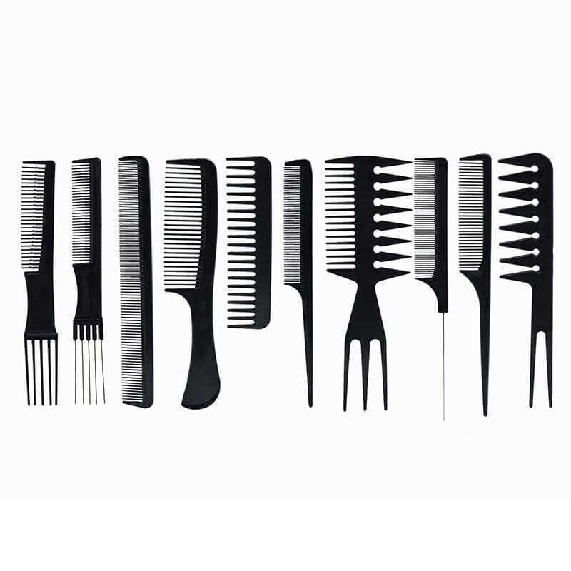 Barber Hairdressing Combs Multifunction Hair Detangler Comb Anti-static Haircare Hairstyling Tool Set Stylist Accessories black