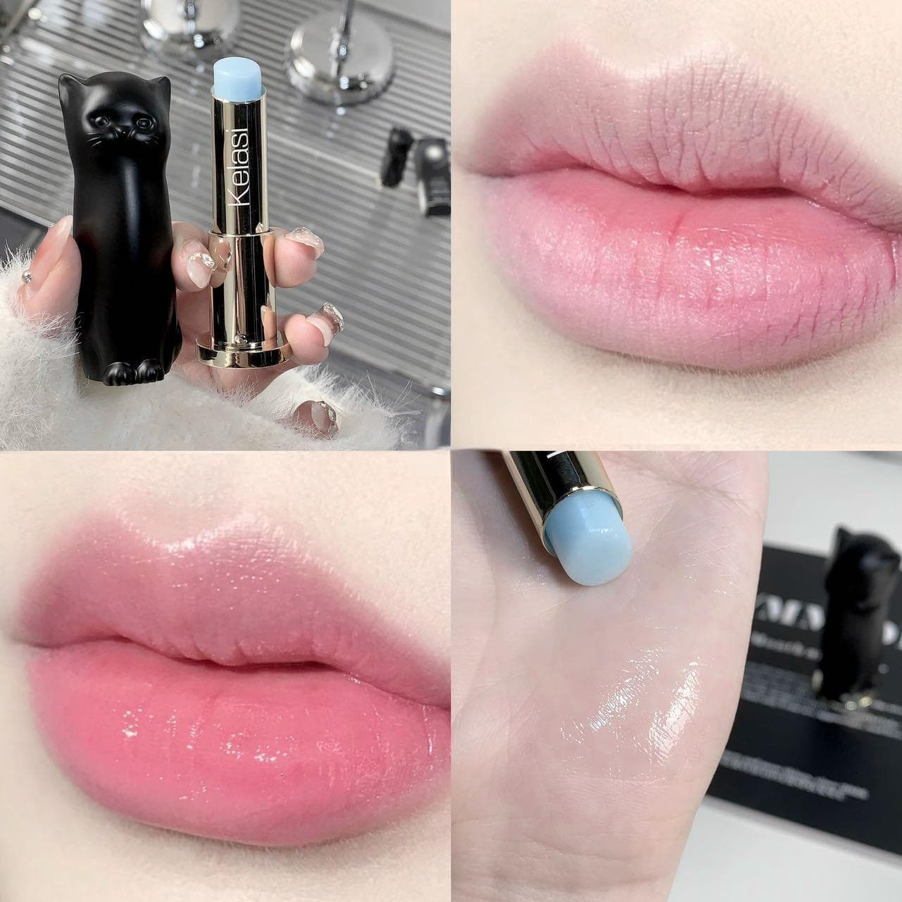 1Pcs Lip Balm Fade Lip Lines Moisturizing Anti Cracking Lip Skin Care black