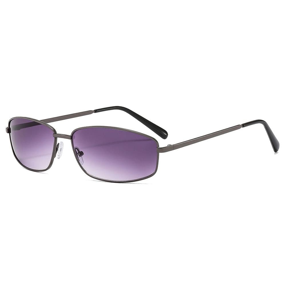 Luxury Vintage Sunglasses Y2K Metal Frame Rectangle Shades Punk Unisex Sun Glasses for Women Men