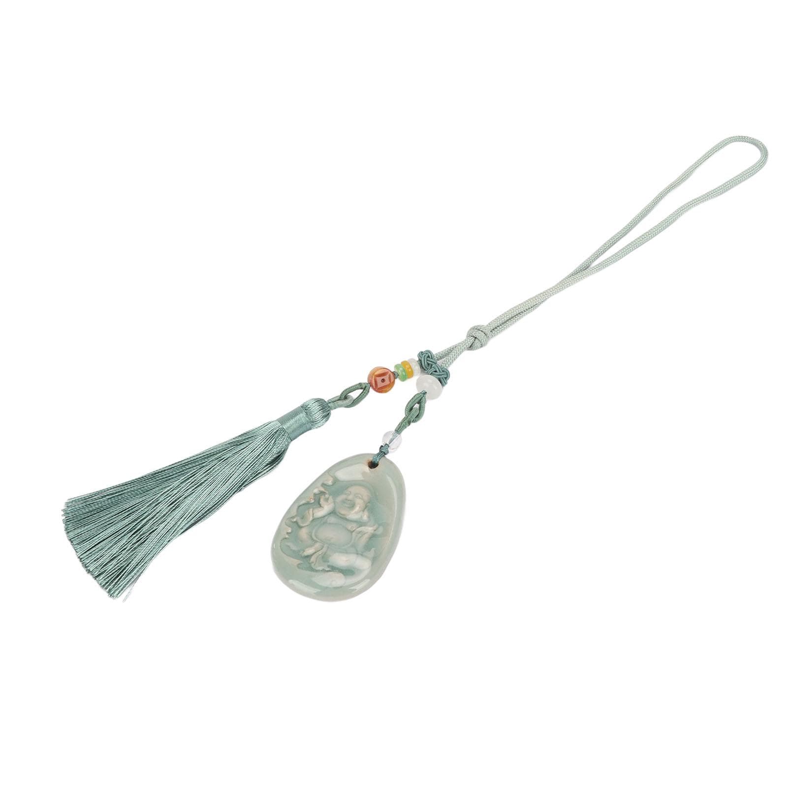 Car Tassel Pendant Beautiful Lucky Beads Tassel Purse Charm Car Hanging Decorations with Storage