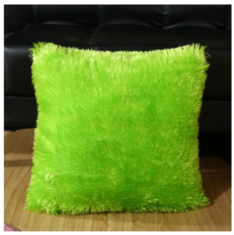 Cushion Cover Plush Velvet Fur Fluffy Sofa Pillow Soft Cushion Cover Pillow Case Solid Color Nordic Home Decoration Tools Pillow Cover 40*40 One Size