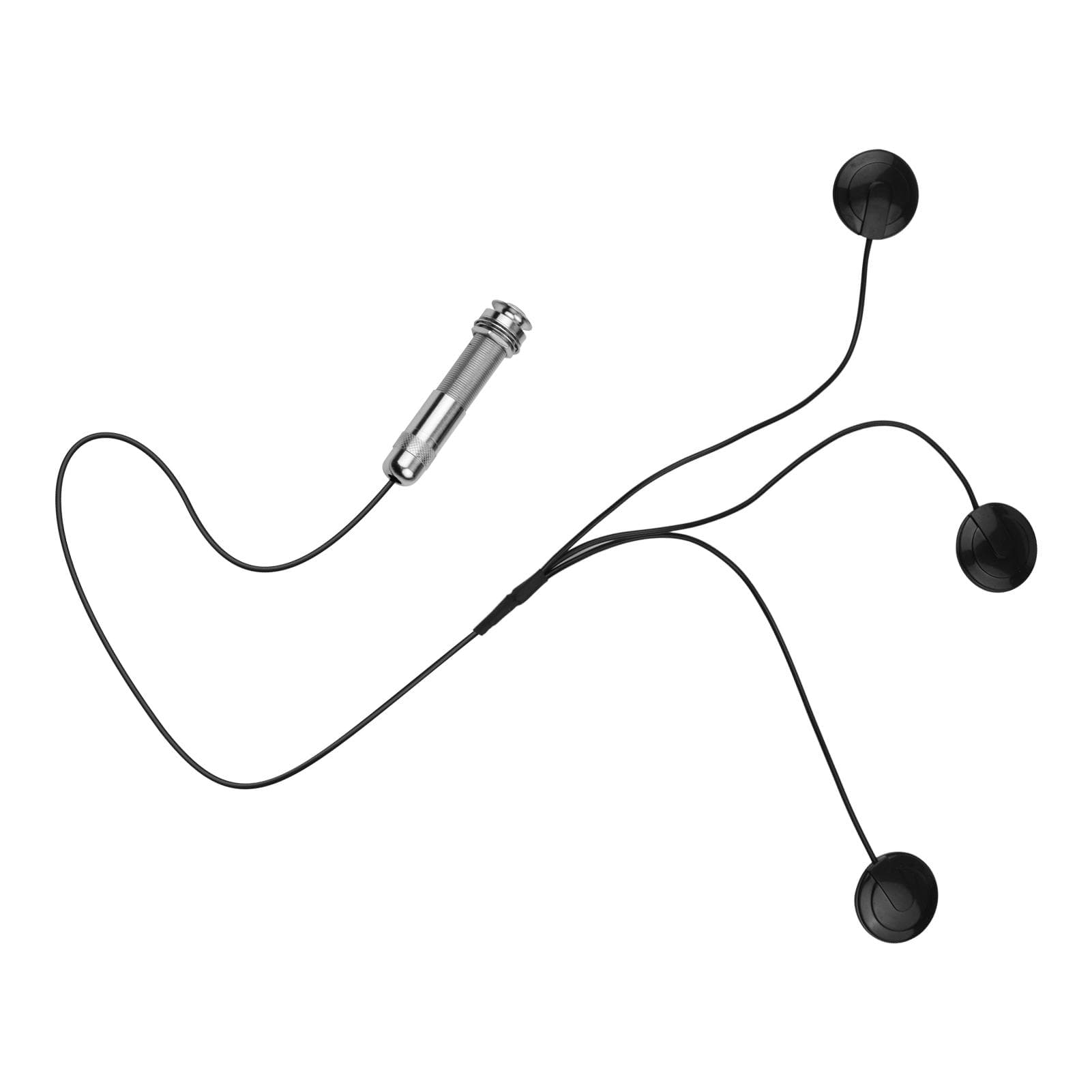 Adhesive Instrument Pickup Acoustic Guitar Pickup Mini Transducer with 1/4 Inch Connector for 0.6m Cable black
