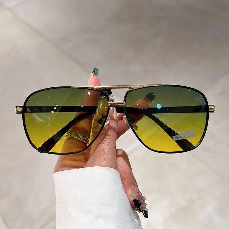 KAMMPT Oversized Vintage Sunglasses Men Women Photochromic Driving Shades Double Bridge Fashion Eyewear Other