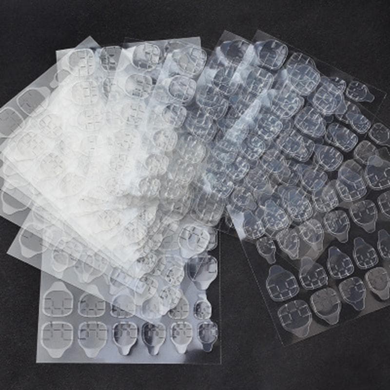 120pcs Double Sided False Nail Art Adhesive Tape Glue Sticker DIY Tips Fake Nail Acrylic Manicure Gel Makeup Tool transparent