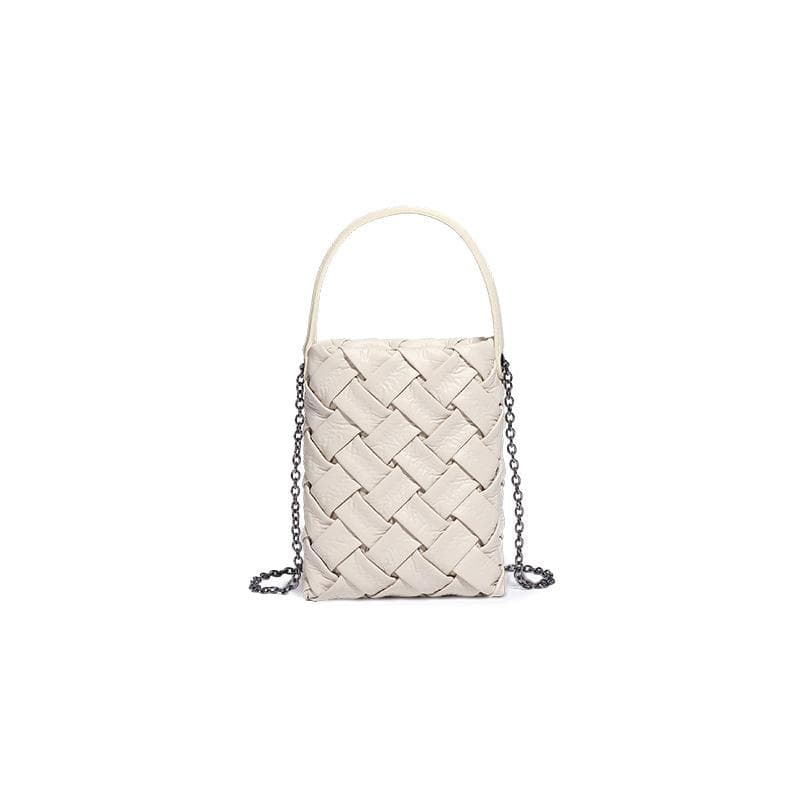 Mobile Phone Crossbody Women's Bag, Woven, Versatile, Simple Vertical Single-shoulder Bag, Lightweight, Mini, Solid-color Handbag
