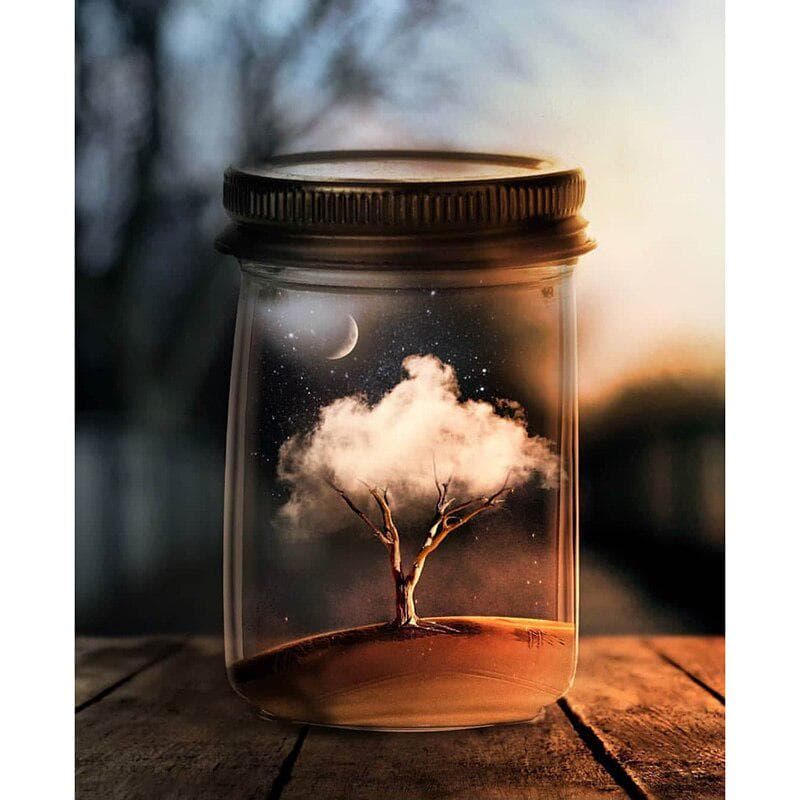Lovely Cloud 5d Diy Diamond Embroidery Full Round Diamond Painting 20X30CM